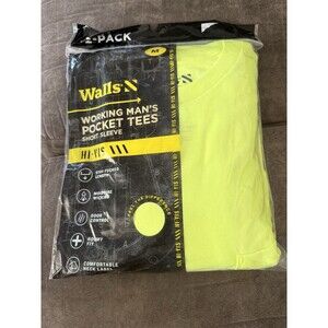 2 Pack Mens Walls Working Mans Pocket Tees Short Sleeve